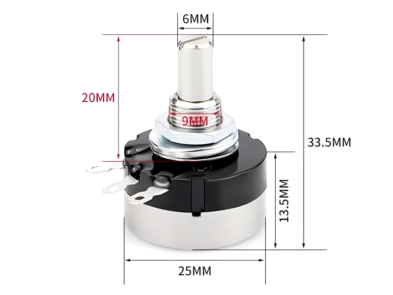 Rv24yn20s Rotary Carbon Film Potentiometer RV24YN Adjustable Resistor 1