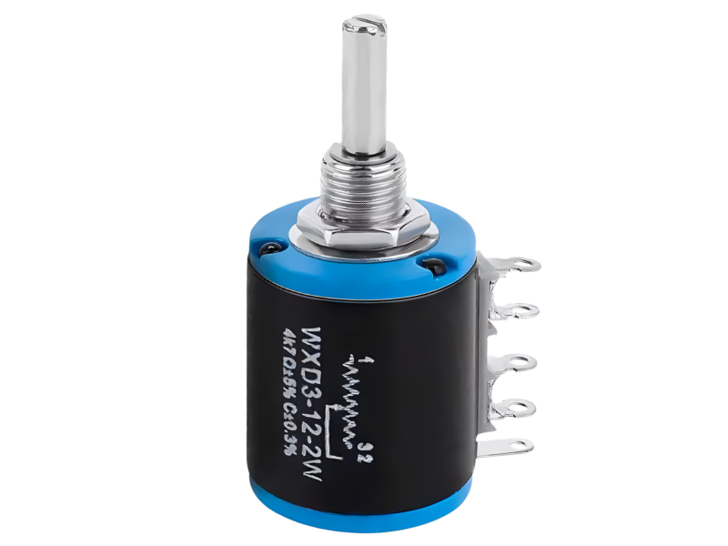WXD3-12 Precision Multi Turn Wirewound Potentiometer Sliding Rheostat 5 Turn Adjustable Resistor 0