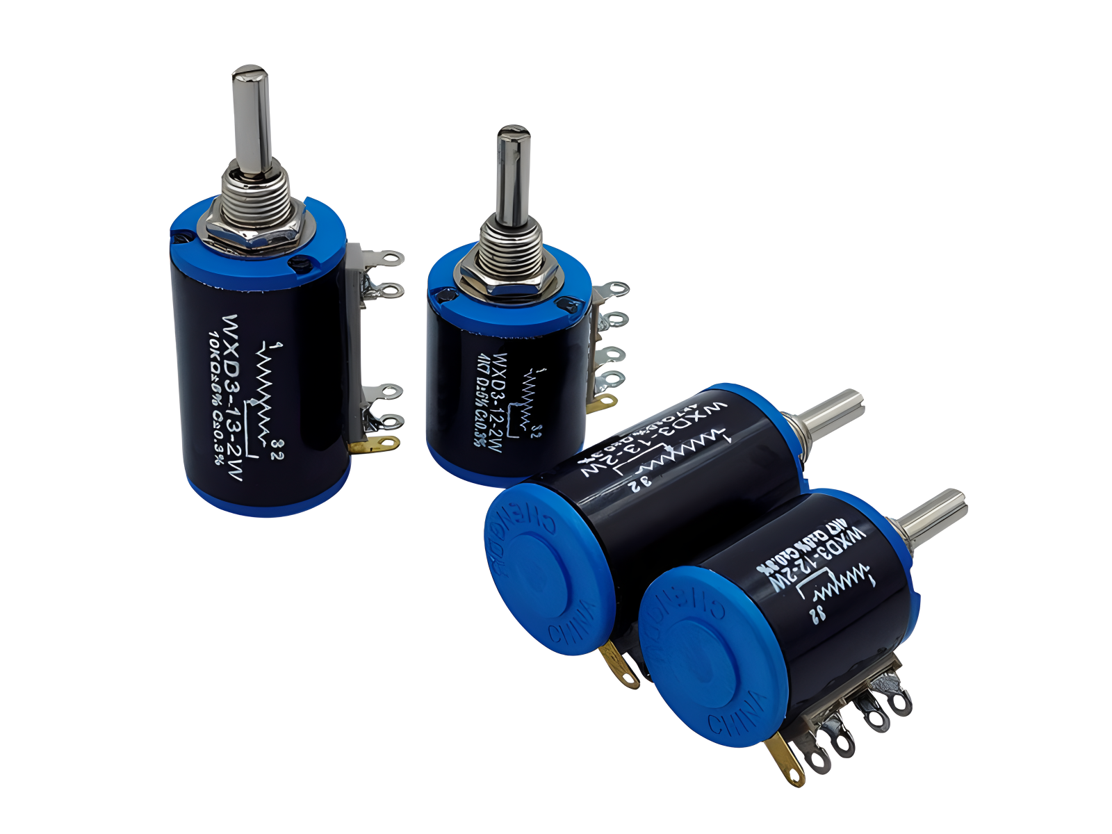 WXD3-12 Precision Multi Turn Wirewound Potentiometer Sliding Rheostat 5 Turn Adjustable Resistor 1