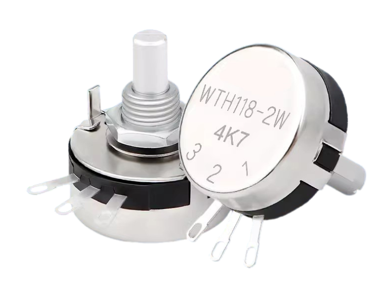 WTH118-2W 100k Dual Gang Potentiometer With Switch Carbon Linear Variable Turn 0