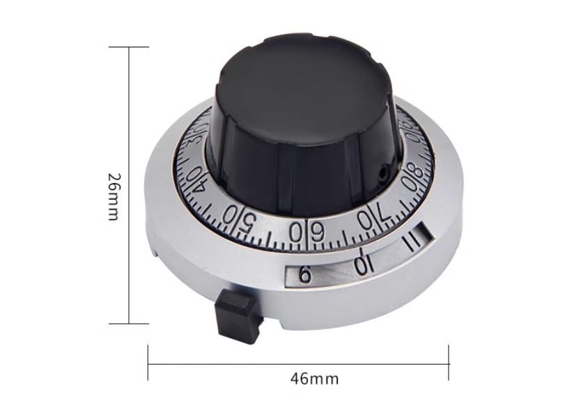 B2 Precision Dial Knob 3590S/534 Potentiometer Cap With Lock 4mm 6mm 2