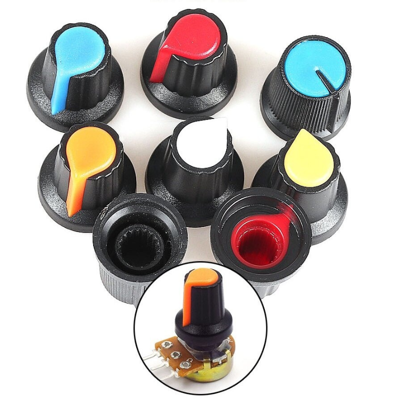 AG2 Plastic Potentiometer Knob 15X17MM WH148 Knob Diameter 6mm Cap 7