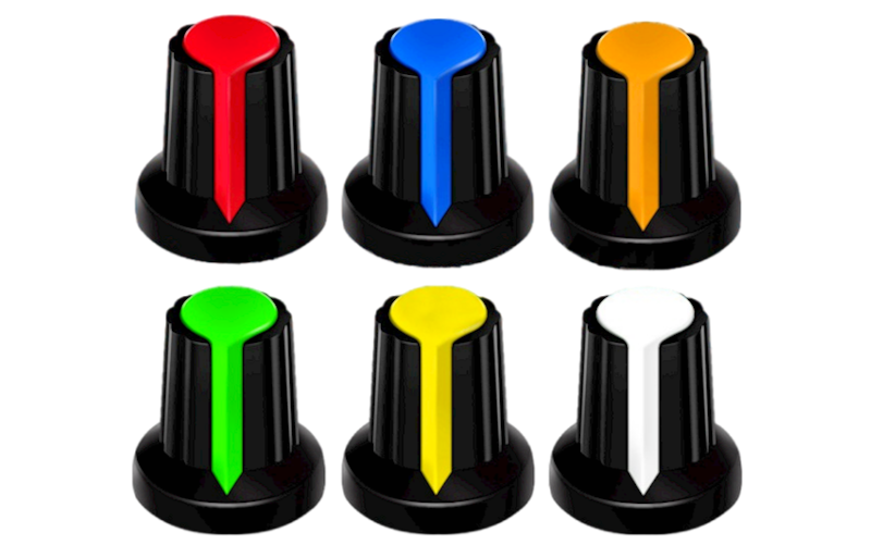 AG2 Plastic Potentiometer Knob 15X17MM WH148 Knob Diameter 6mm Cap 0