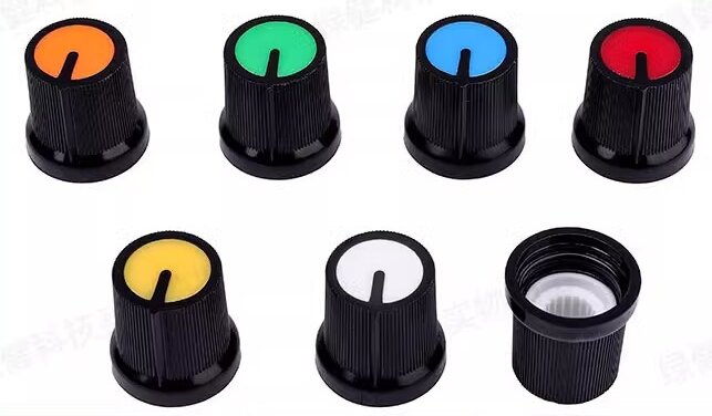 16*17mm Potentiometer Knob Knurled Pointer Amp Volume Knob 4