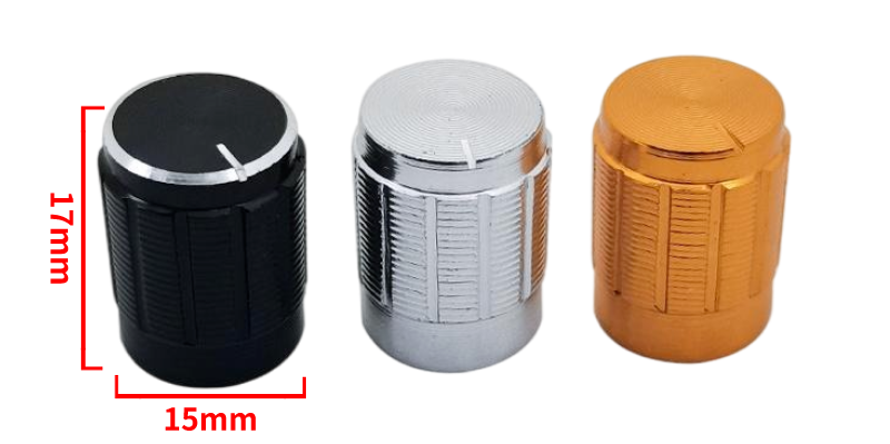 Potentiometer Accessories 15*17mm Aluminum Alloy Potentiometer Caps 6