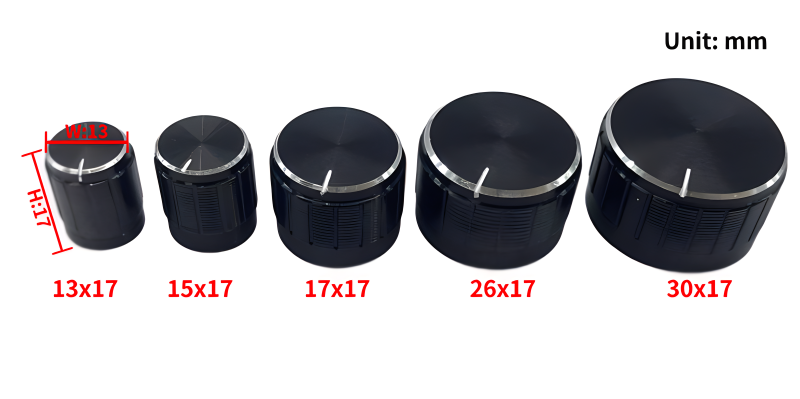 Potentiometer Accessories 15*17mm Aluminum Alloy Potentiometer Caps 0