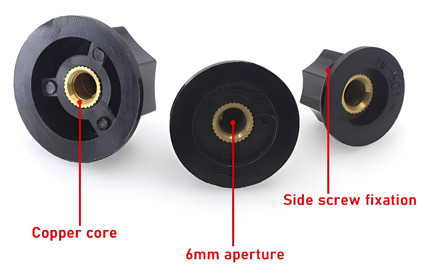 Mf-B01 Mf-B02 Mf-B03 Hexagonal Bakelite Knob Inner Hole 6mm 1