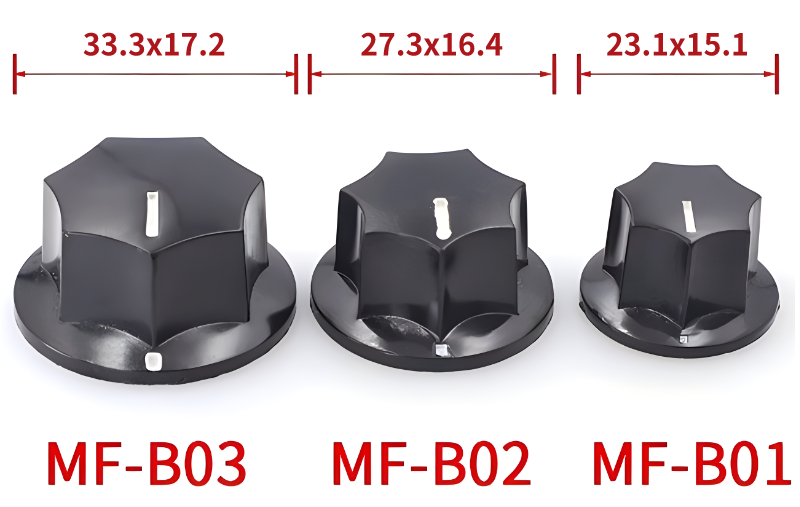Mf-B01 Mf-B02 Mf-B03 Hexagonal Bakelite Knob Inner Hole 6mm 4
