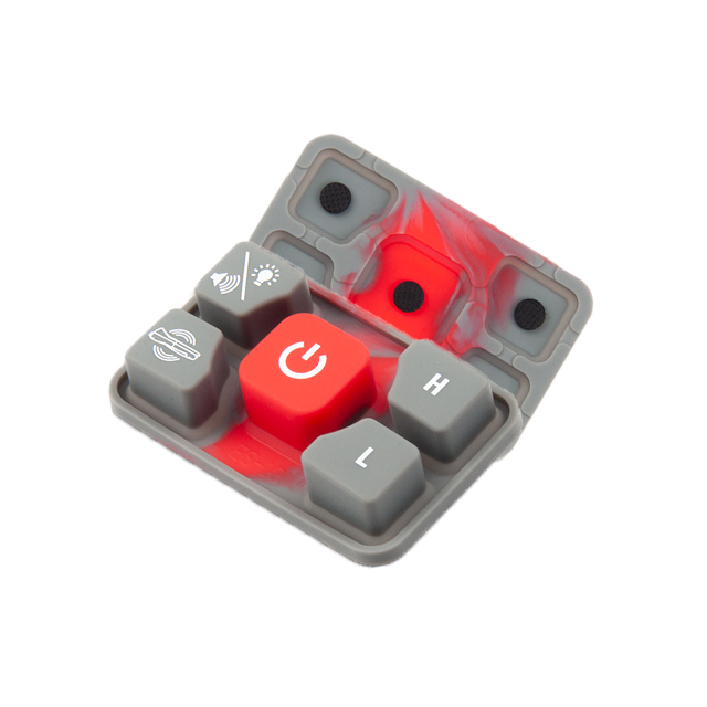 Small conductive silicone rubber keys