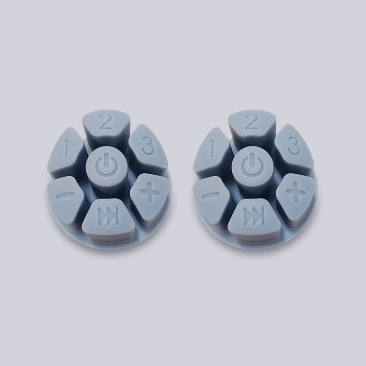 Circular conductive carbon silicon rubber button
