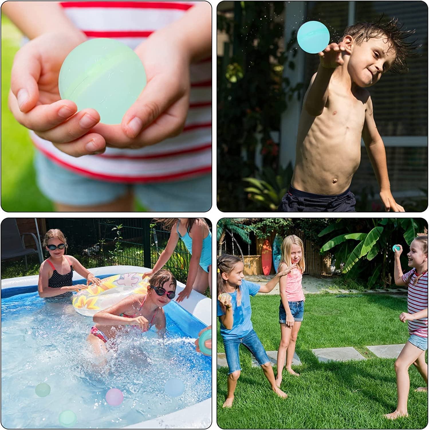Silicone rubber water polo in summer