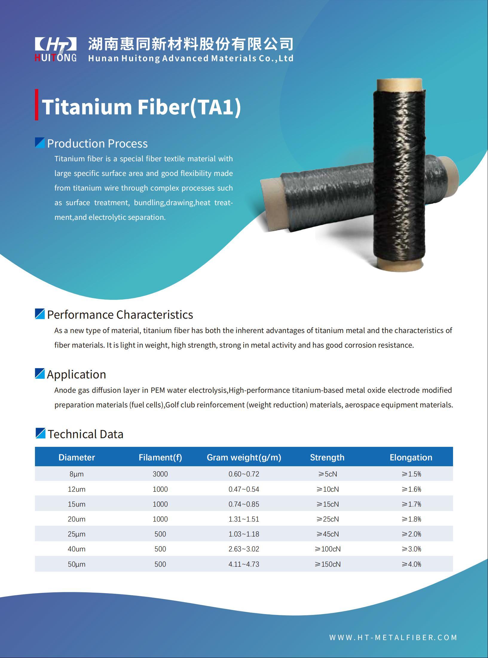 TA1 Titanium Fiber material sample showing fine conductive structure for PEM water electrolysis applications
