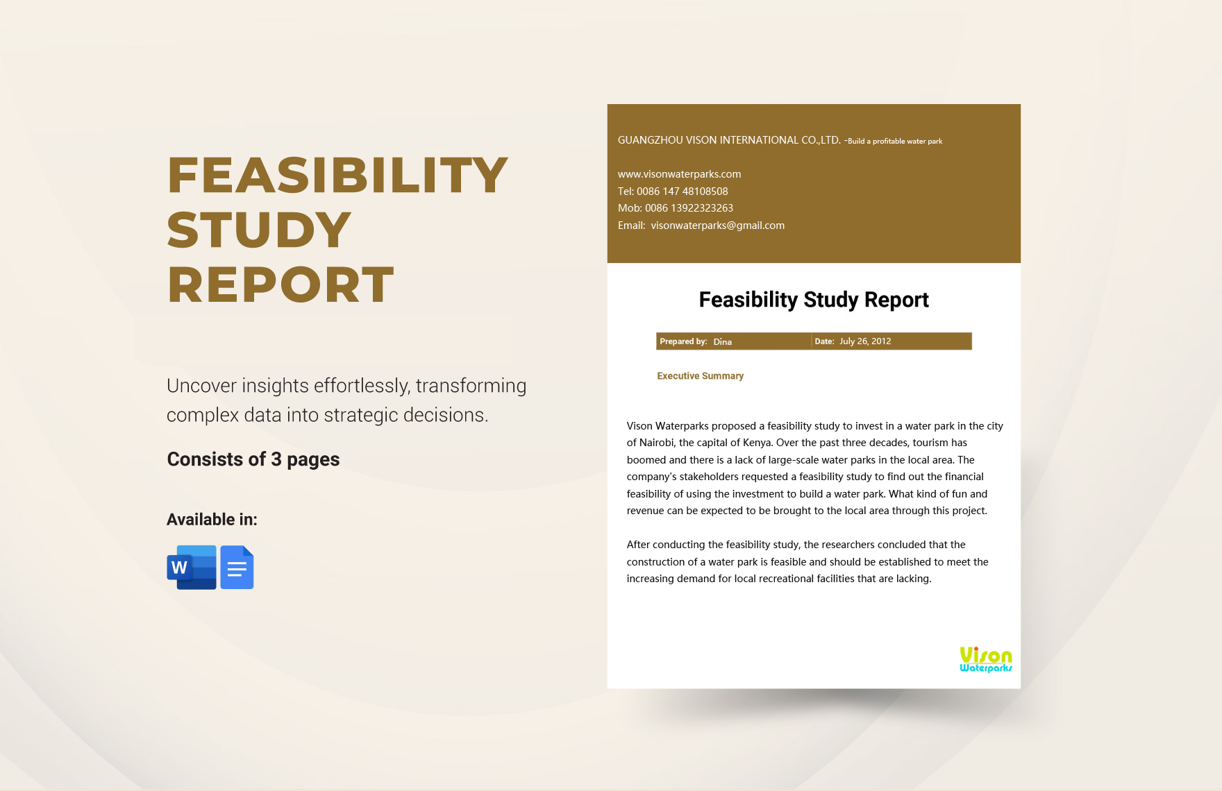 Obtain a free professional water park investment feasibility study report插图