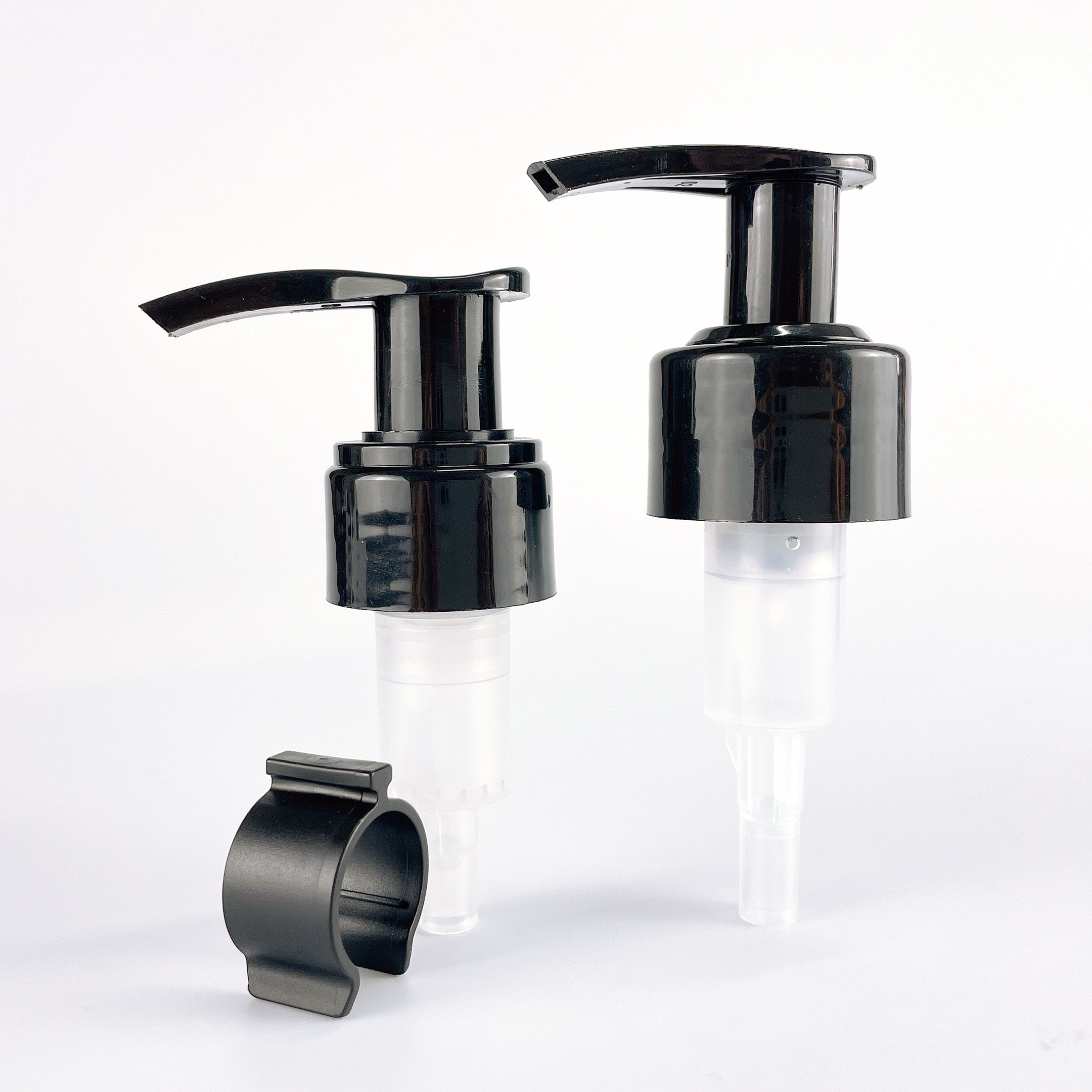 24/410 28/410 noir doux en plastique de pompe de lotion de fermeture de serrure de gauche à droite