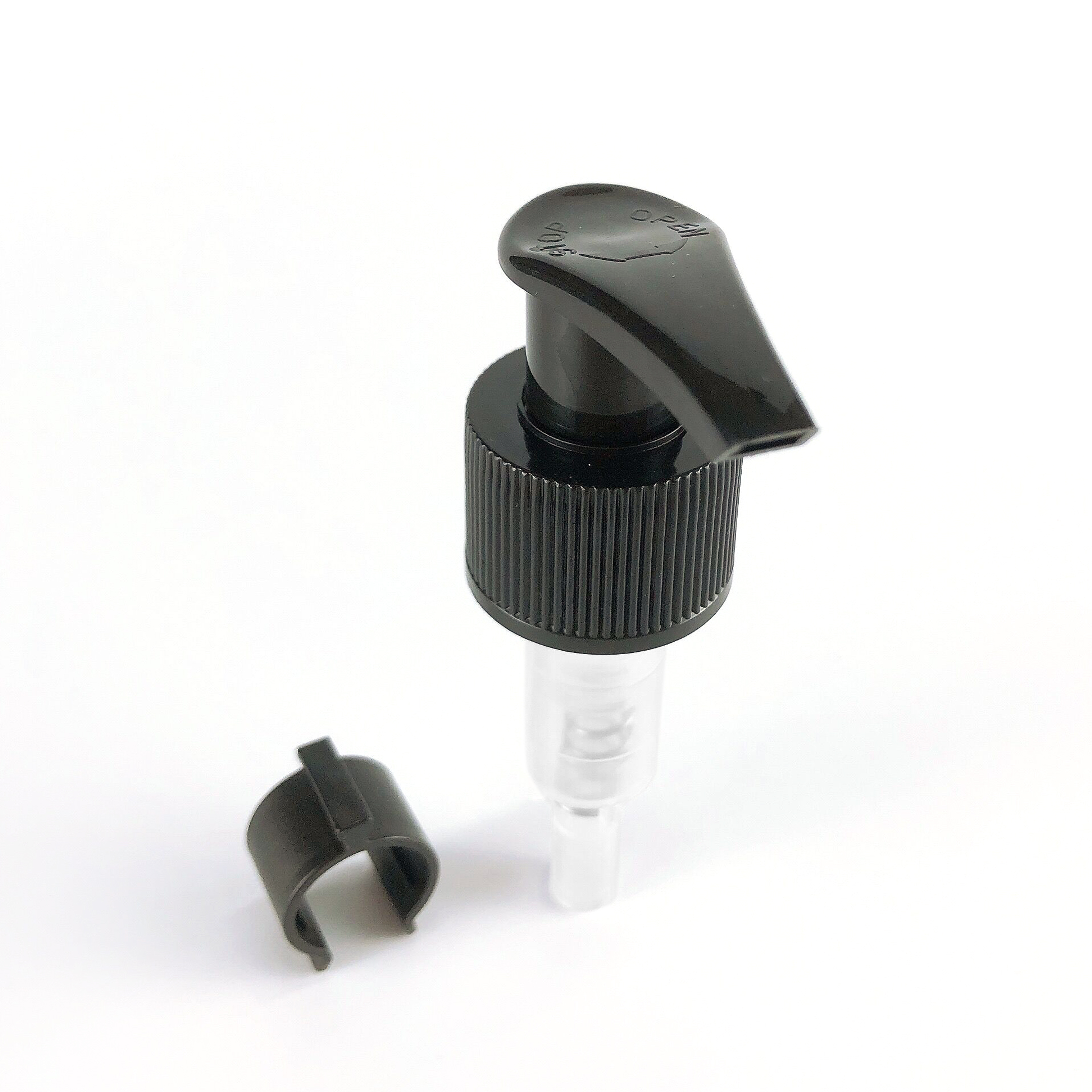 pompe de gauche à droite de lotion de serrure pour la main de sansizer lavant 24/410 tête en plastique noire de pompe