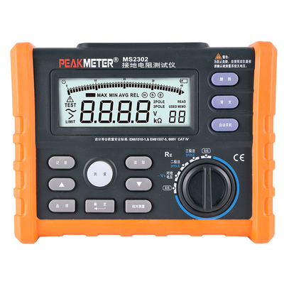 MS2302 Meetapparaten 2 die Pool/3 de Aardevoltage Zonnepv van de aardeweerstand van Pool 600V Uitrusting testen